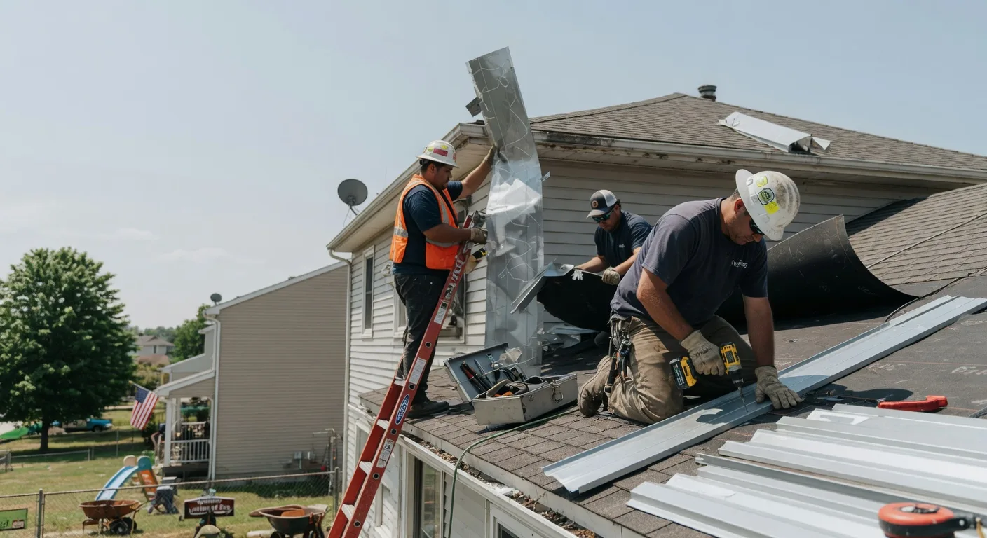 Storm Damage Metal Roof Repair in Duke Center, PA